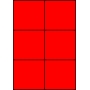 Etykiety A4 kolorowe 105x99 – czerwone fluorescencyjne