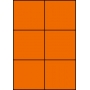 Etykiety A4 kolorowe 105x99 – pomarańczowe