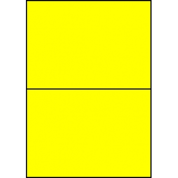 Etykiety A4 kolorowe 210x148 – żółte fluorescencyjne