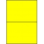 Etykiety A4 kolorowe 210x148 – żółte fluorescencyjne