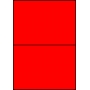 Etykiety A4 kolorowe 210x148 – czerwone fluorescencyjne