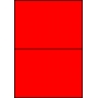Etykiety A4 kolorowe 210x148 – czerwone fluorescencyjne