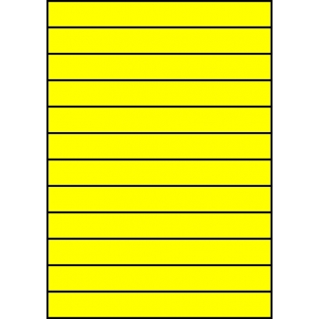 Etykiety A4 kolorowe 210x24,75 – żółte