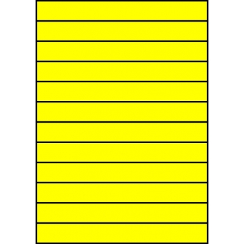 Etykiety A4 kolorowe 210x24,75 – żółte