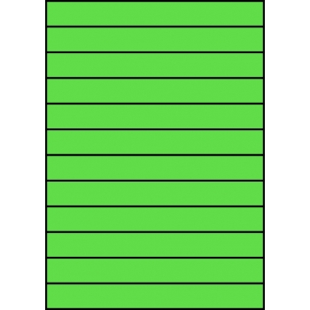 Etykiety A4 kolorowe 210x24,75 – zielone