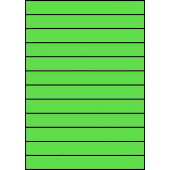 Etykiety A4 kolorowe 210x24,75 – zielone