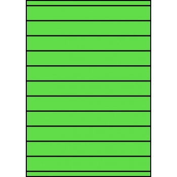 Etykiety A4 kolorowe 210x25,4 – zielone