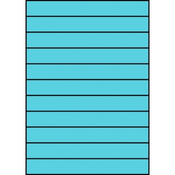 Etykiety A4 kolorowe 210x27 – niebieskie
