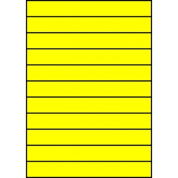 Etykiety A4 kolorowe 210x27 – żółte