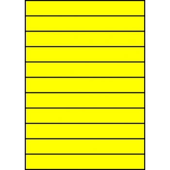 Etykiety A4 kolorowe 210x27 – żółte