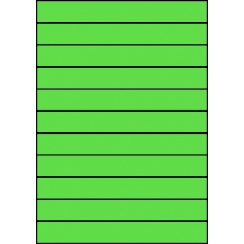 Etykiety A4 kolorowe 210x27 – zielone