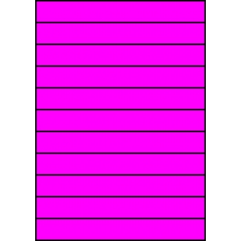Etykiety A4 kolorowe 210x27 – różowe