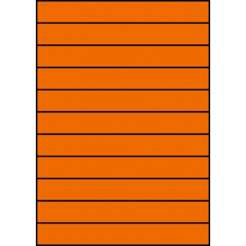 Etykiety A4 kolorowe 210x27 – pomarańczowe