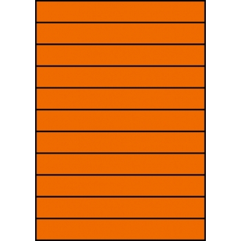 Etykiety A4 kolorowe 210x27 – pomarańczowe