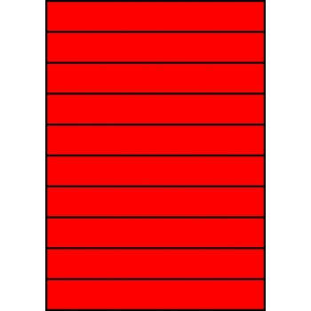 Etykiety A4 kolorowe 210x29,7 – czerwone fluorescencyjne