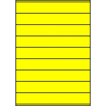 Etykiety A4 kolorowe 210x32 – żółte fluorescencyjne