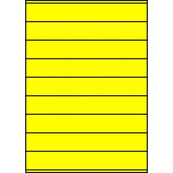 Etykiety A4 kolorowe 210x32 – żółte fluorescencyjne