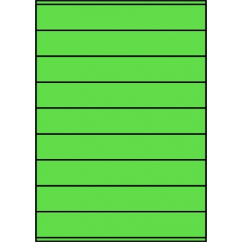 Etykiety A4 kolorowe 210x32 – zielone