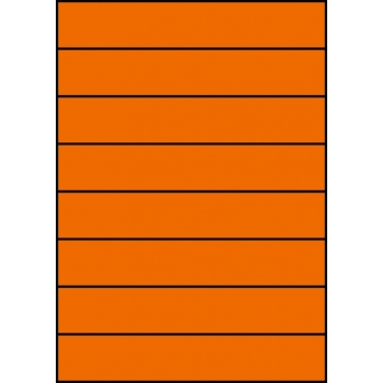 Etykiety A4 kolorowe 210x37 – pomarańczowe