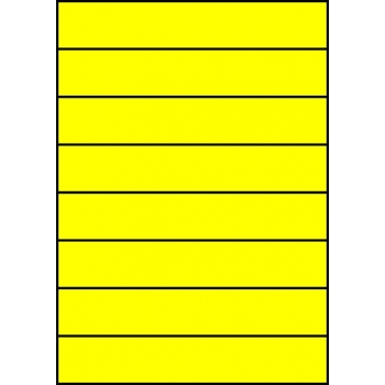 Etykiety A4 kolorowe 210x37 – żółte fluorescencyjne