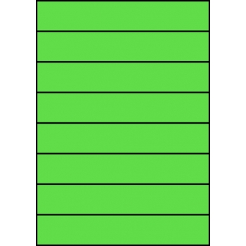 Etykiety A4 kolorowe 210x37 – zielone