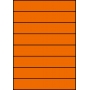 Etykiety A4 kolorowe 210x37 – pomarańczowe