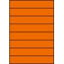 Etykiety A4 kolorowe 210x37 – pomarańczowe