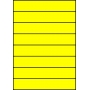 Etykiety A4 kolorowe 210x37 – żółte fluorescencyjne
