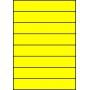 Etykiety A4 kolorowe 210x37 – żółte fluorescencyjne