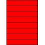Etykiety A4 kolorowe 210x37 – czerwone fluorescencyjne