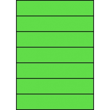 Etykiety A4 kolorowe 210x42,4 – zielone
