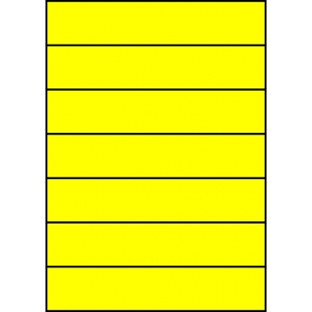 Etykiety A4 kolorowe 210x42,4 – żółte fluorescencyjne
