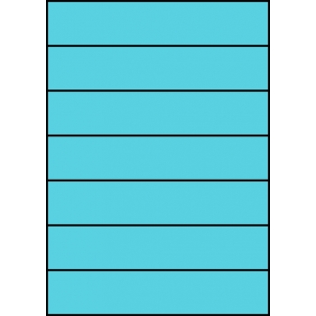 Etykiety A4 kolorowe 210x42,4 – niebieskie