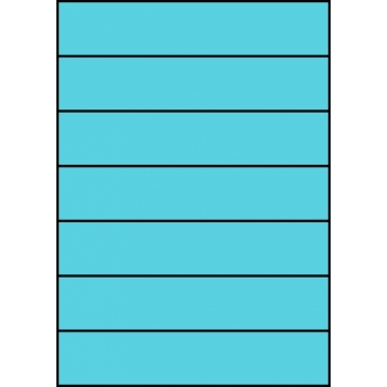 Etykiety A4 kolorowe 210x42,4 – niebieskie