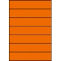 Etykiety A4 kolorowe 210x42,4 – pomarańczowe