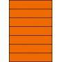 Etykiety A4 kolorowe 210x42,4 – pomarańczowe