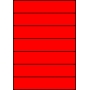 Etykiety A4 kolorowe 210x42,4 – czerwone fluorescencyjne