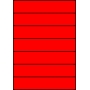 Etykiety A4 kolorowe 210x42,4 – czerwone fluorescencyjne