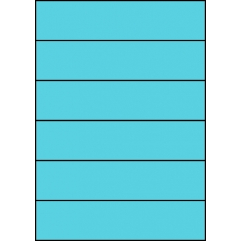 Etykiety A4 kolorowe 210x49,5 – niebieskie