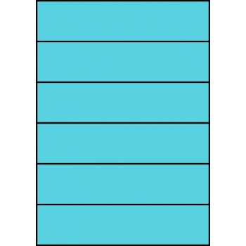 Etykiety A4 kolorowe 210x49,5 – niebieskie