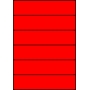 Etykiety A4 kolorowe 210x49,5 – czerwone fluorescencyjne