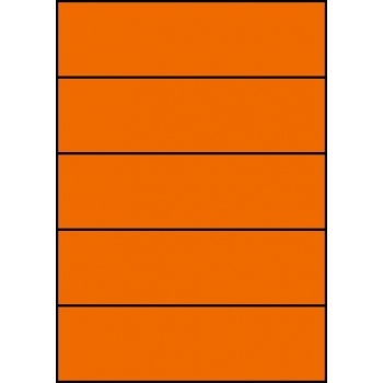 Etykiety A4 kolorowe 210x59,4 – pomarańczowe