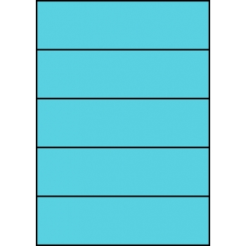 Etykiety A4 kolorowe 210x59,4 – niebieskie
