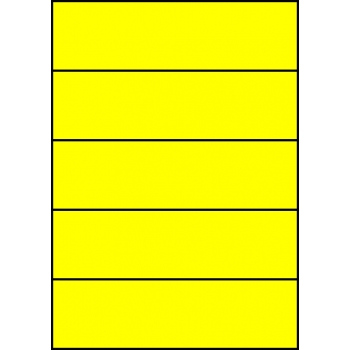 Etykiety A4 kolorowe 210x59,4 – żółte fluorescencyjne