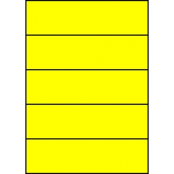 Etykiety A4 kolorowe 210x59,4 – żółte fluorescencyjne