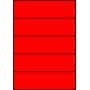 Etykiety A4 kolorowe 210x59,4 – czerwone fluorescencyjne
