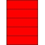 Etykiety A4 kolorowe 210x59,4 – czerwone fluorescencyjne