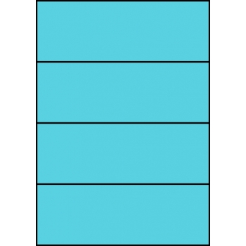 Etykiety A4 kolorowe 210x74 – niebieskie