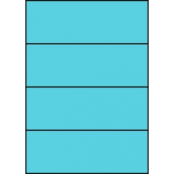 Etykiety A4 kolorowe 210x74 – niebieskie