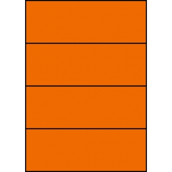 Etykiety A4 kolorowe 210x74 – pomarańczowe